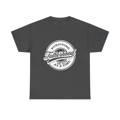 Surviving Fatherhood | Unisex Heavy Cotton Tee White Letters