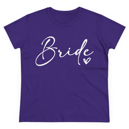 Bride Heart Tee White Letters | Women's Midweight Cotton Tee