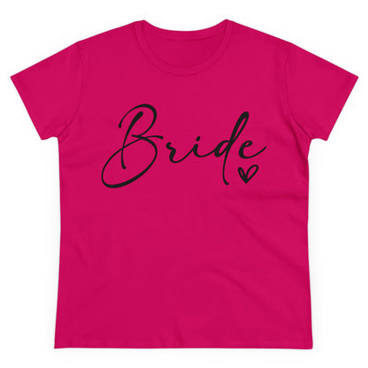 Bride Heart Tee Black Writing | Women's Midweight Cotton Tee