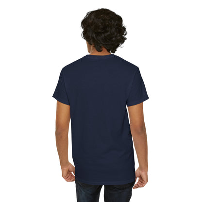 Stepped Up Dad | Unisex Heavy Cotton Tee White Letters