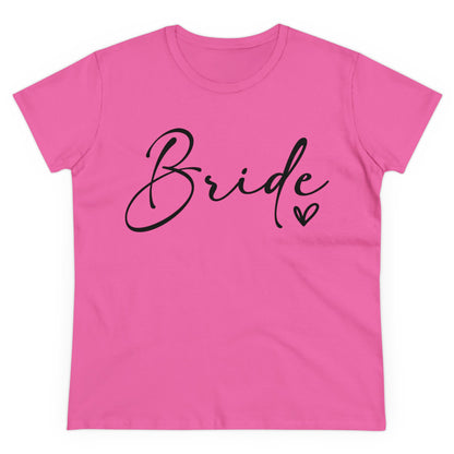 Bride Heart Tee Black Writing | Women's Midweight Cotton Tee
