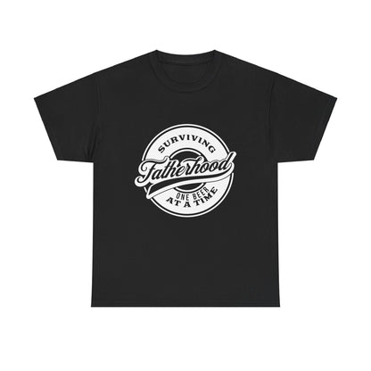 Surviving Fatherhood | Unisex Heavy Cotton Tee White Letters