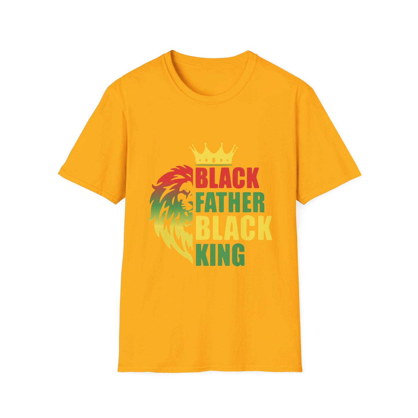 Black Father Black King Lion |Unisex Softstyle T-Shirt