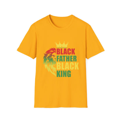 Black Father Black King Lion |Unisex Softstyle T-Shirt