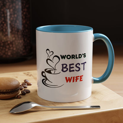 World's Best Wife Accent Coffee Mug (11, 15oz)