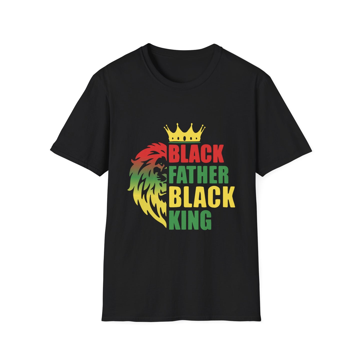 Black Father Black King Lion |Unisex Softstyle T-Shirt