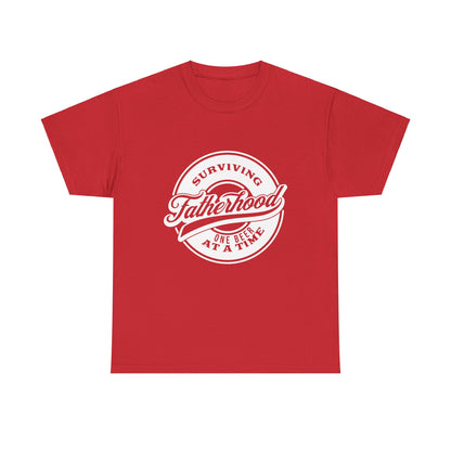 Surviving Fatherhood | Unisex Heavy Cotton Tee White Letters