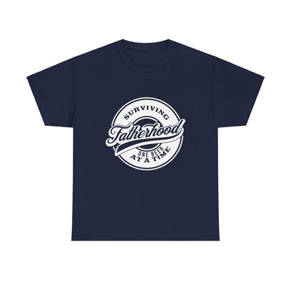 Surviving Fatherhood | Unisex Heavy Cotton Tee White Letters