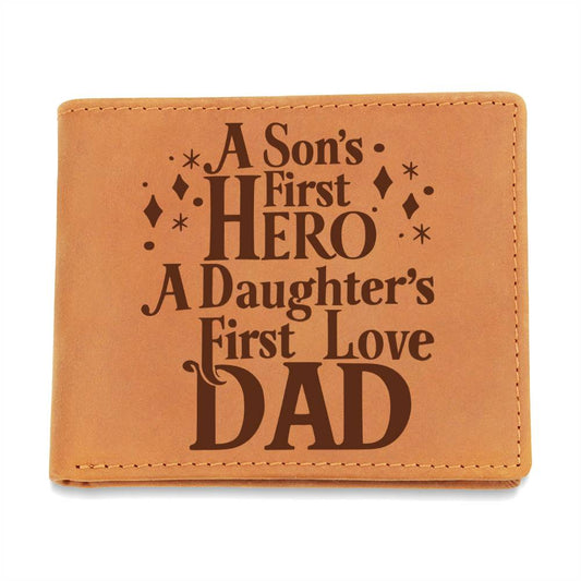 DAD | First Hero, First Love | Graphic Leather Wallet