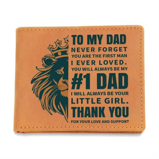 To My Dad | #1 Dad |Graphic Leather Wallet