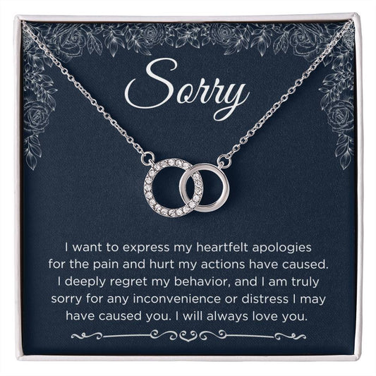Sorry | My Heartfelt Apologies | Perfect Pair Necklace