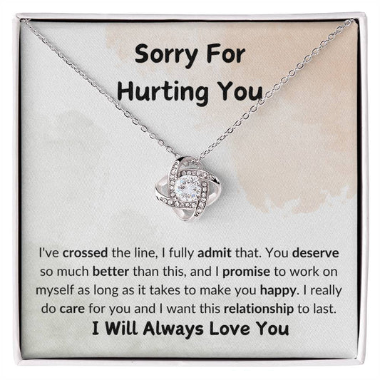 I'm Sorry For Hurting You | I've Crossed The Line | Love Knot Necklace