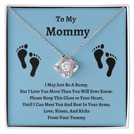 To My Mommy | Keep This Close To Your Heart | Love Knot Necklace