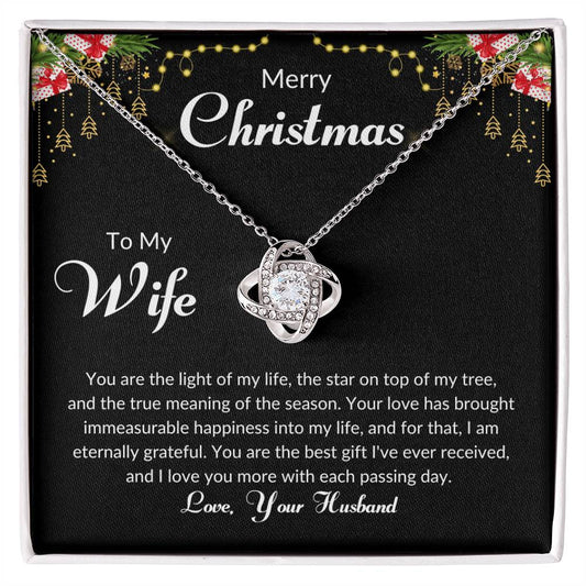 To My Wife | Merry Christmas | Love Knot Necklace
