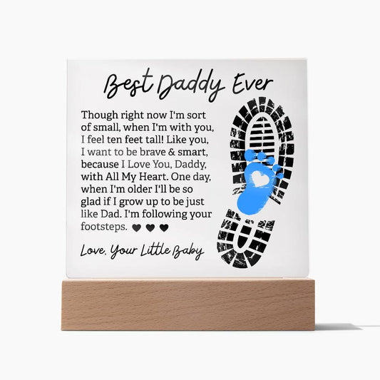 Daddy | I Love You Daddy | Square Acrylic Plaque