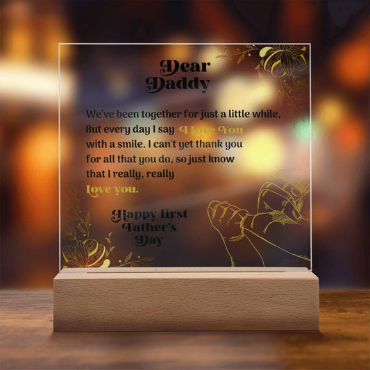 Dear Daddy | I Love You | Acrylic Square Plaque