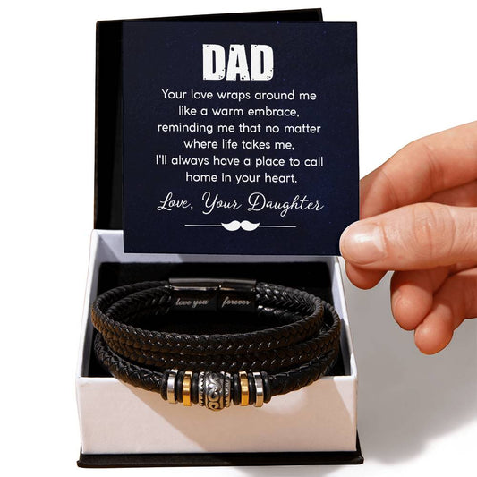 Dad | Your Love Wraps Around Me | Love You Forever Bracelet