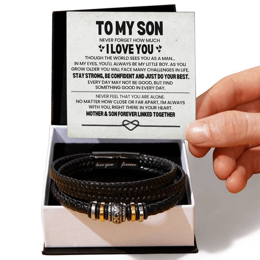 To My Son | Never Forget | Love You Forever Bracelet