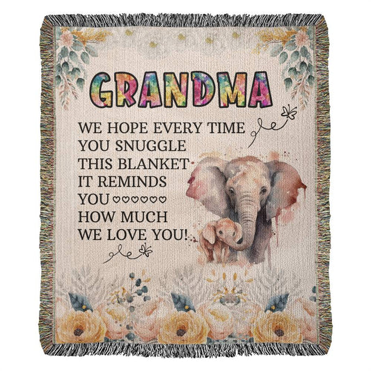 Grandma | Heirloom Photo Woven Blanket (Portrait)