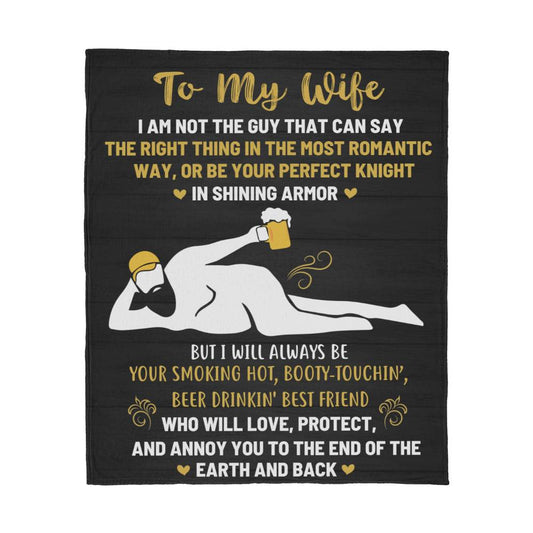 To My Wife | Not That Guy | Jersey Fleece Blanket 50" x 60"