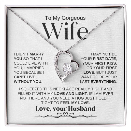 To My Gorgeous Wife |  Forever Love Necklace
