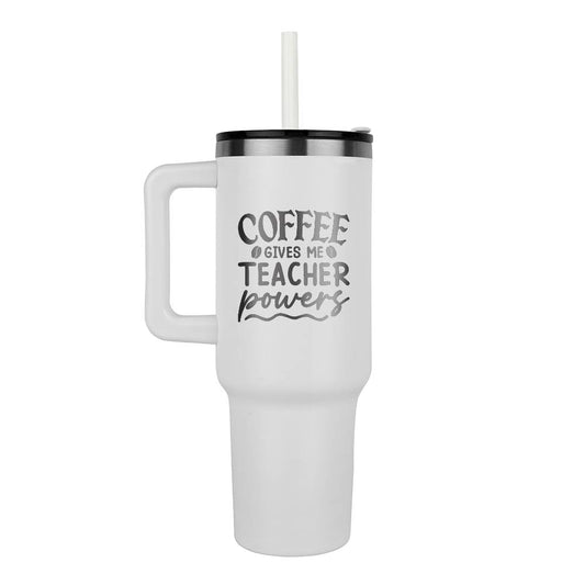 Coffee Gives Me Teacher Powers |  Pinnacle 40oz Tumbler
