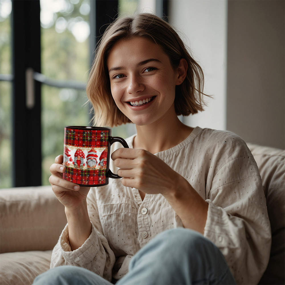 Christmas Fun | Black Ceramic Mug