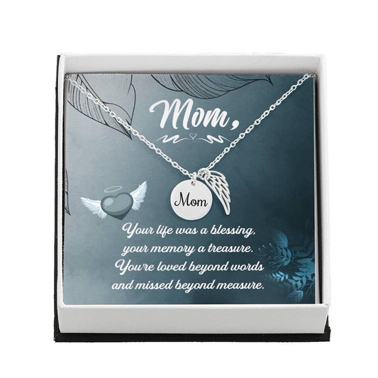 Mom | You Are Missed Beyond Measure | Memorial Necklace – Mom